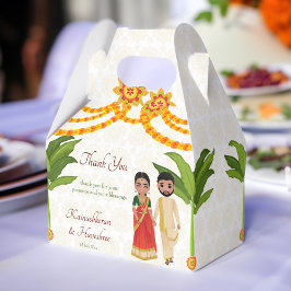 Telugu Tamil Hochzeitsmarigolds Bananenbaum Geschenkschachtel