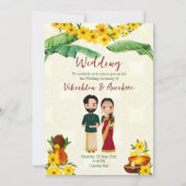 Telugu Tamil Süd-Indische Hochzeitseinladung Einladung (Vorderseite)