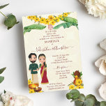 Telugu Tamil Süd-Indische Hochzeitseinladung Einladung<br><div class="desc">Telugu Tamil Süd indische Hochzeitseinladung Sofortdownload mit Banana-Blätter,  Kalash und Lampen und niedlich in traditionellen Kleidung Hindu Brautpaar.</div>
