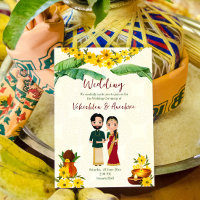 Telugu Tamil Süd-Indische Hochzeitseinladung