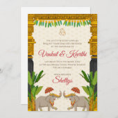 Telugu Wedding Einladungen Südindische Hochzeit (Vorne/Hinten)