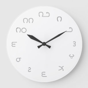 Teluguziffernuhr Große Wanduhr