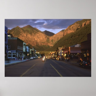 Teluride bei Sonnenuntergang Poster