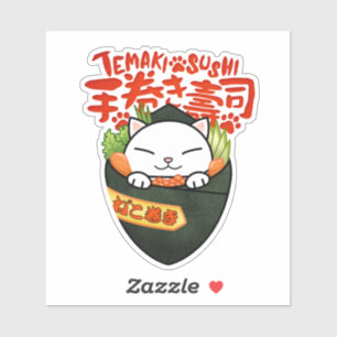 Temaki Sushi Cat Aufkleber