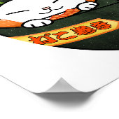 Temaki Sushi Cat Poster (Ecke)