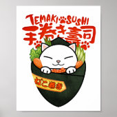Temaki Sushi Cat Poster (Vorne)