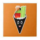 Temaki Sushi Hand Roll Fliese (Vorderseite)