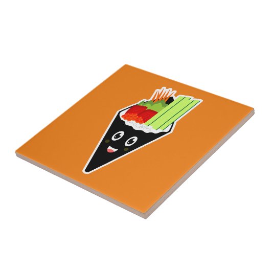 Temaki Sushi Hand Roll Fliese (Seite)