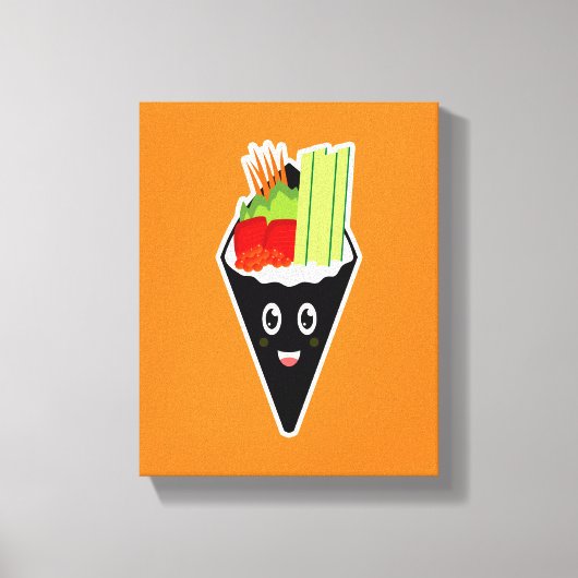 Temaki Sushi Hand Roll Leinwanddruck (Vorderseite)