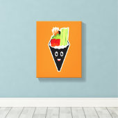 Temaki Sushi Hand Roll Leinwanddruck (Insitu (Holzboden))