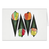 Temaki Sushi Hand Roll Rolls japanische Küche (Vorderseite (Horizontal))