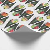 Temaki Sushi Hand Roll Rolls japanische Küche Geschenkpapier (Ecke)