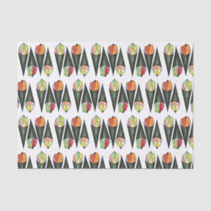 Temaki Sushi Hand Roll Rolls japanische Küche Seidenpapier