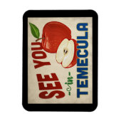 Temecula California Apple - Vintage Travel Magnet (Vertikal)