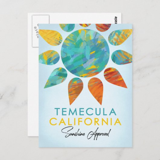 Temecula California Sunshine Travel Postkarte (Vorne/Hinten)