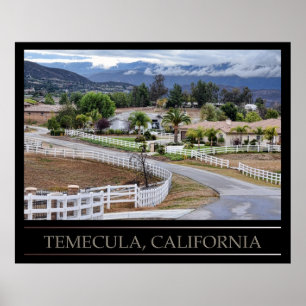 Temecula, Kalifornien-Plakat Poster