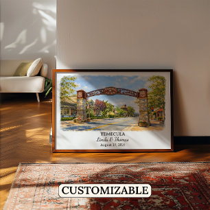 Temecula Kalifornien Poster, Aquarell, Maßgeschnei Poster