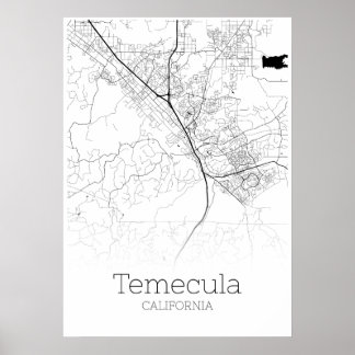Temecula Map - Kalifornien - City Map Poster