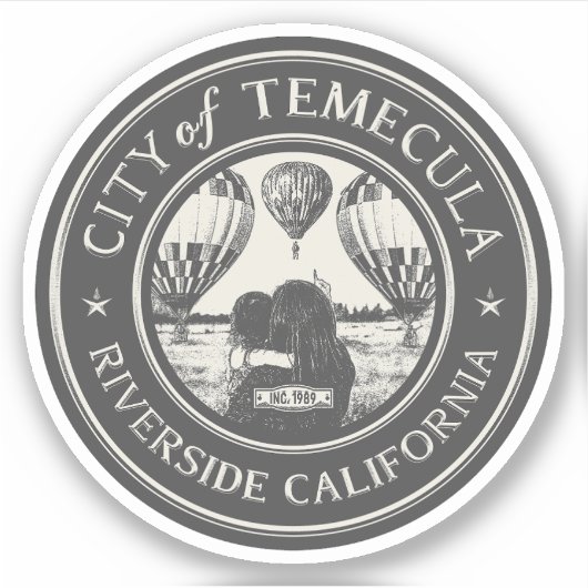 TEMECULA RIVERSIDE KALIFORNIA AUFKLEBER (Vorderseite)