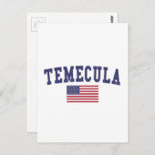 Temecula US Flagge Postkarte (Vorne/Hinten)