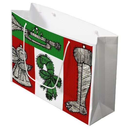 Temp Große Geschenktüte (Vorderseite Schrägansicht)