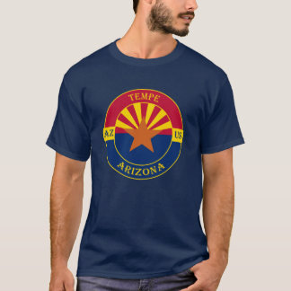 Tempe Arizona Flagge USA Siegel Stempel Abzeichen T-Shirt