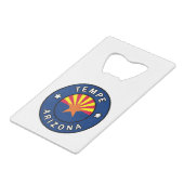 Tempe Arizona Geldbeutel Flaschenöffner (Vorderseite Schrägansicht)