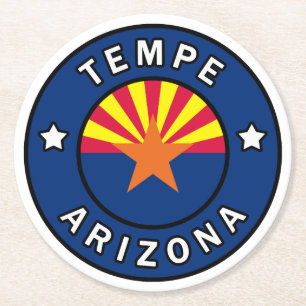 Tempe Arizona Runder Pappuntersetzer