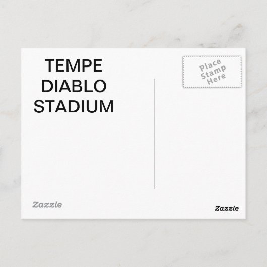 Tempe Diablo Stadium Postkarte (Rückseite)