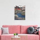 Tempel am Fluss - Japan Leinwanddruck (Insitu (Wohnzimmer))