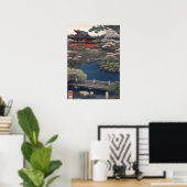 Tempel am Fluss - Japan Poster (Heimbüro)