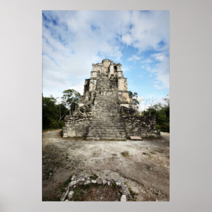 Tempel an Muyil archäologischer Fundstätte. EL Poster