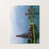 Tempel auf einem See Puzzle (Vertikal)