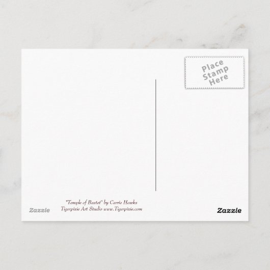 Tempel Bastet Ägypten Bast Goddess Cat Postcard Postkarte (Rückseite)