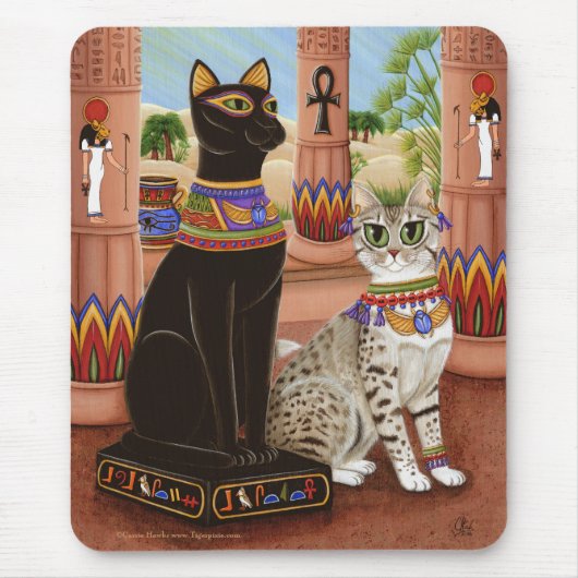 Tempel Bastet Ägypten der Bast-Göttin-Katze Mousepad (Vorne)
