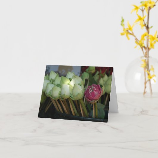 Tempel-Blumen Karte (Gelbe Blume)