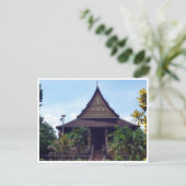 Tempel Buddha Laos Postkarte (Stehend Vorderseite)
