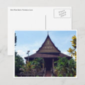 Tempel Buddha Laos Postkarte (Vorne/Hinten)
