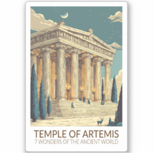 Tempel der Artemis Sieben Weltwunder der Kunst Aufkleber