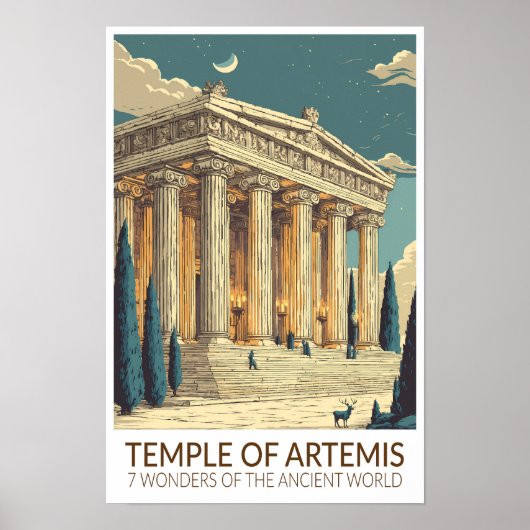 Tempel der Artemis Sieben Weltwunder Kunst Poster (Vorne)