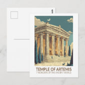 Tempel der Artemis Sieben Weltwunder Kunst Postkarte (Vorne/Hinten)