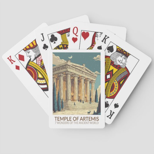 Tempel der Artemis Sieben Weltwunder Kunst Spielkarten (Rückseite)