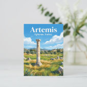 Tempel der Artemis Türkei Postkarte (Stehend Vorderseite)