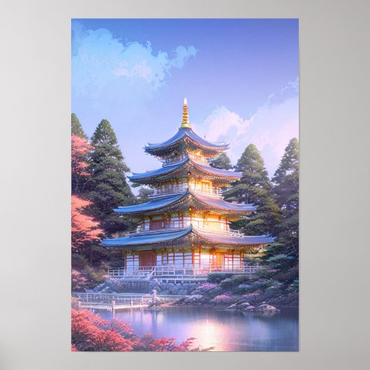 Tempel der aufsteigenden Sonne Poster (Vorne)