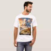 Tempel der friedlichen Gipfel T-Shirt (Vorne ganz)