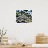 Tempel der Inschriften, Palenque, Mexiko Poster (Küche)