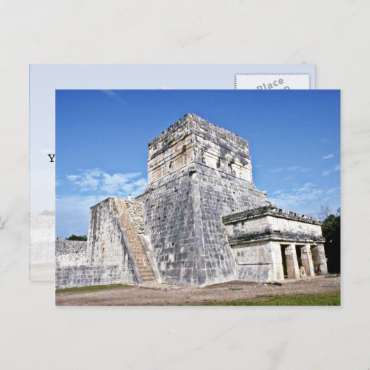 Tempel der Jaguare, Chichen Itza Postkarte (Vorne/Hinten)