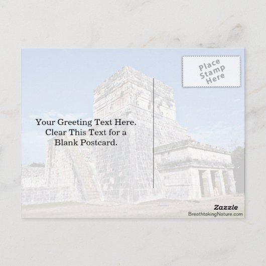 Tempel der Jaguare, Chichen Itza Postkarte (Rückseite)
