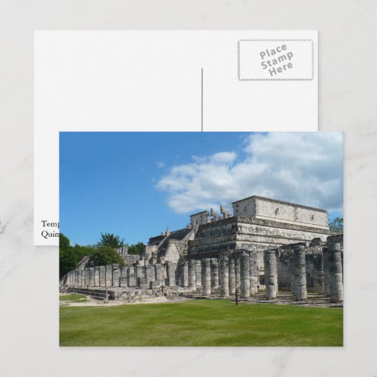 Tempel der Krieger Postkarte (Vorne/Hinten)