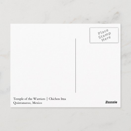 Tempel der Krieger Postkarte (Rückseite)